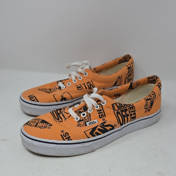 Vans Other - Vans Bold Orange and Black Graphic Sneakers Size 10